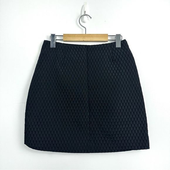 Vintage Sandro Paris Black Quilted Mini Skirt - Picture 3 of 14